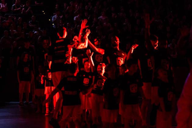 GER, easy Credit Basketball Bundesliga, Niners Chemnitz MLP Academics Heidelberg 18 02 2026, Messe, Chemnitz, GER, easy Credit Basketball Bundesliga, Niners Chemnitz MLP Academics Heidelberg Yordan Minchev Niners Chemnitz Foto Alexander Trienitz Chemnitz Messe Sachsen Germany