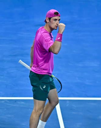 ATP, Tennis Herren QATAR EXXONMOBIL OPEN-ROUND OF 16 Valentin Royer of France competes against Carlos Alcaraz of Spain in the Round of 16 at the ATP men s Qatar ExxonMobil Open 2026 tennis tournament at the Khalifa International Tennis Complex in Doha, Qatar, on February 18 2026. DOHA Qatar Copyright: xNOUSHADx