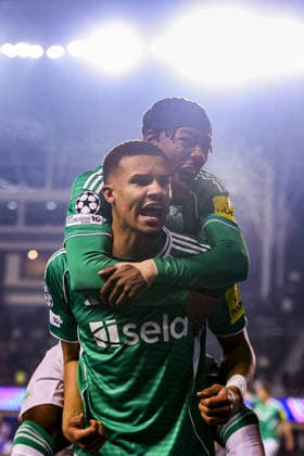 BAKU, AZERBAIJAN - FEBRUARY 18: Malick Thiaw of Newcastle United celebrates with Anthony Elanga after scoring a goal during the UEFA Champions League knockout phase play-off first leg football match between Qarabag and Newcastle United at the Tofiq Bahramov Republican Stadium in Baku on February 18, 2026. (Photo by Firudin Salimov Sports Press Photo)  Copyright: xFirudinxSalimov SportsxPressxPhox Sportspressphoto_SPR94389
