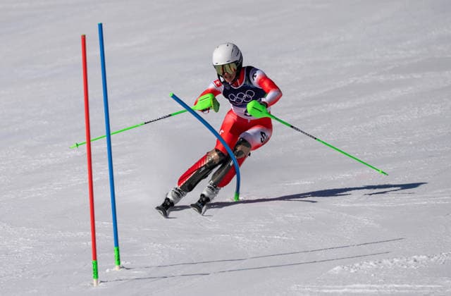 260218 -- CORTINA D AMPEZZO, Feb. 18, 2026 -- Camille Rast of Switzerland competes during the alpine skiing women s slalom run 1 at the Milan-Cortina 2026 Olympic Winter games, Winterspiele,Spiele, Summer games in Cortina, Italy, Feb. 18, 2026. MICO2026ITALY-CORTINA D AMPEZZO-OLYMPIC WINTER GAMES-ALPINE SKIING-WOMEN S SLALOM FeixMaohua  (MICO2026)ITALY-CORTINA D AMPEZZO-OLYMPIC WINTER GAMES-ALPINE SKIING-WOMEN S SLALOM IMAGO FeixMaohua  imago images 0847986547