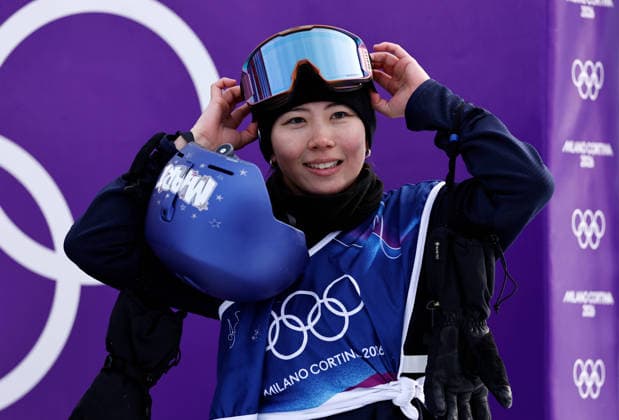 260218 -- LIVIGNO, Feb. 18, 2026 -- Fukada Mari of Japan reacts during the snowboard women s slopestyle final at the Milan-Cortina 2026 Olympic Winter games, Winterspiele,Spiele, Summer games in Livigno, Italy, Feb. 18, 2026. MICO2026ITALY-LIVIGNO-OLYMPIC WINTER GAMES-SNOWBOARD-WOMEN S SNOWBOARD SLOPESTYLE-FINAL WangxPeng  (MICO2026)ITALY-LIVIGNO-OLYMPIC WINTER GAMES-SNOWBOARD-WOMEN S SNOWBOARD SLOPESTYLE-FINAL IMAGO WangxPeng  imago images 0847989789