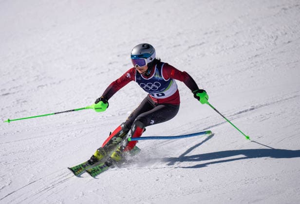 260218 -- CORTINA D AMPEZZO, Feb. 18, 2026 -- Zhang Yuying of China competes during the alpine skiing women s slalom run 1 at the Milan-Cortina 2026 Olympic Winter games, Winterspiele,Spiele, Summer games in Cortina, Italy, Feb. 18, 2026. MICO2026ITALY-CORTINA D AMPEZZO-OLYMPIC WINTER GAMES-ALPINE SKIING-WOMEN S SLALOM FeixMaohua  (MICO2026)ITALY-CORTINA D AMPEZZO-OLYMPIC WINTER GAMES-ALPINE SKIING-WOMEN S SLALOM IMAGO FeixMaohua  imago images 0847990112
