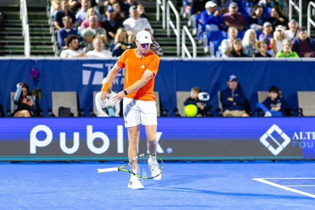 2026 Delray Beach Open - Day 3 Alex Michelsen of the USA throws his racket against Sebastian Korda of the USA during their match on Day 3 of the Delray Beach Open at the Delray Tennis Center in Delray Beach, Florida, on February 18, 2026. Delray Beach FL United States  Copyright: xMauricioxPaizx originalFilename:paiz-2026delr260218_npHAz.jpg