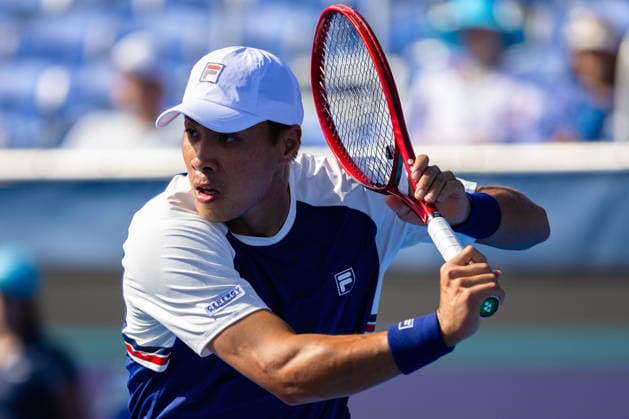 2026 Delray Beach Open - Day 3 - Coleman Wong (Hong Kong) Vs Brandon Nakashima (USA) Brandon Nakashima of the USA plays against Coleman Wong of Hong Kong during their match on Day 3 of the Delray Beach Open at the Delray Tennis Center in Delray Beach, Florida, on February 18, 2026. Delray Beach FL United States  Copyright: xMauricioxPaizx originalFilename:paiz-2026delr260218_np9lf.jpg