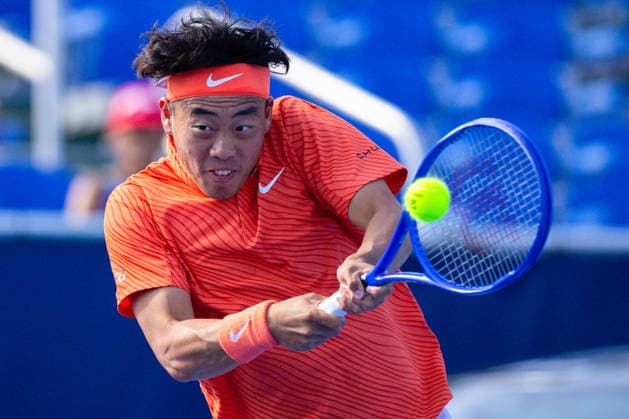 2026 Delray Beach Open - Day 3 - Coleman Wong (Hong Kong) Vs Brandon Nakashima (USA) Coleman Wong of Hong Kong plays against Brandon Nakashima of the USA during their match on Day 3 of the Delray Beach Open at the Delray Tennis Center in Delray Beach, Florida, on February 18, 2026. Delray Beach FL United States  Copyright: xMauricioxPaizx originalFilename:paiz-2026delr260218_npEeW.jpg
