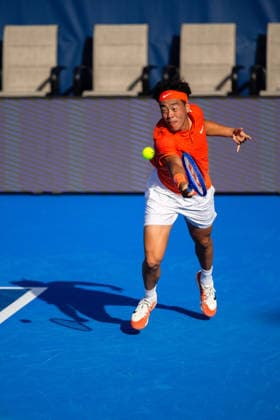 2026 Delray Beach Open - Day 3 - Coleman Wong (Hong Kong) Vs Brandon Nakashima (USA) Coleman Wong of Hong Kong plays against Brandon Nakashima of the USA during their match on Day 3 of the Delray Beach Open at the Delray Tennis Center in Delray Beach, Florida, on February 18, 2026. Delray Beach FL United States  Copyright: xMauricioxPaizx originalFilename:paiz-2026delr260218_npFPk.jpg
