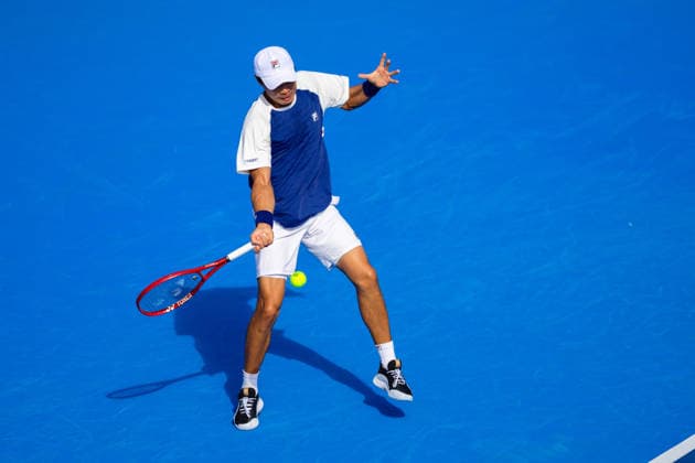 2026 Delray Beach Open - Day 3 - Coleman Wong (Hong Kong) Vs Brandon Nakashima (USA) Brandon Nakashima of the USA plays against Coleman Wong of Hong Kong during their match on Day 3 of the Delray Beach Open at the Delray Tennis Center in Delray Beach, Florida, on February 18, 2026. Delray Beach FL United States  Copyright: xMauricioxPaizx originalFilename:paiz-2026delr260218_np06L.jpg