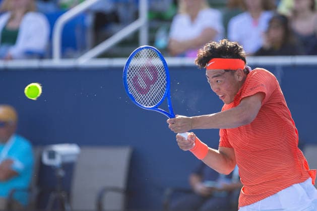 2026 Delray Beach Open - Day 3 - Coleman Wong (Hong Kong) Vs Brandon Nakashima (USA) Coleman Wong of Hong Kong plays against Brandon Nakashima of the USA during their match on Day 3 of the Delray Beach Open at the Delray Tennis Center in Delray Beach, Florida, on February 18, 2026. Delray Beach FL United States  Copyright: xMauricioxPaizx originalFilename:paiz-2026delr260218_npLVN.jpg