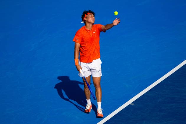 2026 Delray Beach Open - Day 3 - Coleman Wong (Hong Kong) Vs Brandon Nakashima (USA) Coleman Wong of Hong Kong plays against Brandon Nakashima of the USA during their match on Day 3 of the Delray Beach Open at the Delray Tennis Center in Delray Beach, Florida, on February 18, 2026. Delray Beach FL United States  Copyright: xMauricioxPaizx originalFilename:paiz-2026delr260218_npT1R.jpg