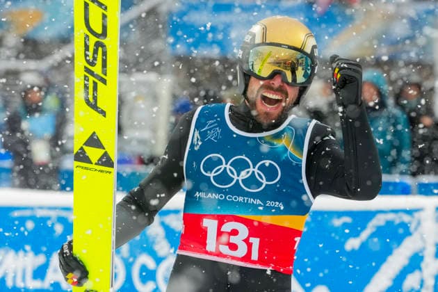 Winter Olympics in Milan Cortina 2026 Val di Fiemme, Italy 20260219. Johannes Rydzek from Germany during the combined team sprint on the large hill in the Predazzo Ski jumping, Skispringen, Ski, nordisch Stadium during the Winter Olympics in Milano Cortina 2026. Photo: Lise Aaserud NTB Val di Fiemme Italy EDITORIAL USE ONLY. RESTRICTED USE FOR BETTING COMPANIES Ref:_SPO7FPzHeHdWFI.jpg *** Winter Olympics in Milan Cortina 2026 Val di Fiemme, Italy 20260219 Johannes Rydzek from Germany during the combined team sprint on the large hill in the Predazzo Ski Jumping Stadium during the Winter Olympics in Milano Cortina 2026 Photo Lise Aaserud NTB Val di Fiemme Italy EDITORIAL USE ONLY RESTRICTED USE FOR BETTING COMPANIES  Copyright: xLisexAserudx xNTBx