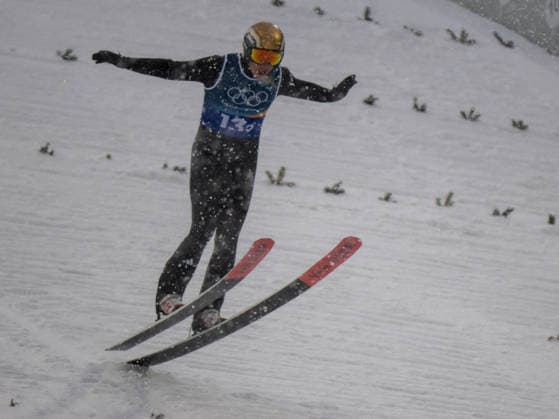 OLYMPICS - Winter Olympic Games, Olympische Spiele, Olympia, OS Milano Cortina 2026 PREDAZZO,ITALY,19.FEB.26 - OLYMPICS, NORDIC SKIING, NORDIC COMBINED, Ski jumping, Skispringen, Ski, nordisch - Winter Olympic Games Milano Cortina 2026, team sprint, large hill. Image shows Vinzenz Geiger (GER).  GEPAxpictures xOliverxLerch