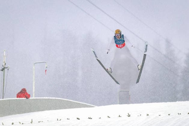 OLYMPICS - Winter Olympic Games, Olympische Spiele, Olympia, OS Milano Cortina 2026 PREDAZZO,ITALY,19.FEB.26 - OLYMPICS, NORDIC SKIING, NORDIC COMBINED, Ski jumping, Skispringen, Ski, nordisch - Winter Olympic Games Milano Cortina 2026, team sprint, large hill. Image shows Andreas Skoglund (NOR).  GEPAxpictures xMatthiasxTrinkl