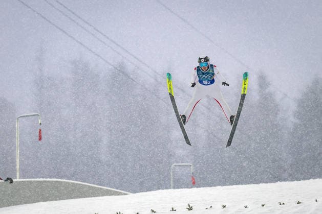 OLYMPICS - Winter Olympic Games, Olympische Spiele, Olympia, OS Milano Cortina 2026 PREDAZZO,ITALY,19.FEB.26 - OLYMPICS, NORDIC SKIING, NORDIC COMBINED, Ski jumping, Skispringen, Ski, nordisch - Winter Olympic Games Milano Cortina 2026, team sprint, large hill. Image shows Jiri Konvalinka (CZE).  GEPAxpictures xMatthiasxTrinkl