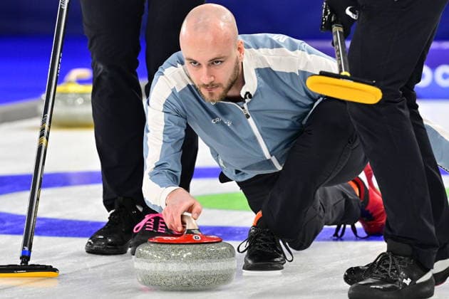 CORTINA, ITALY 20260219 Norway s Magnus Ramsfjell during the men s group stage match, round 12, between Canada and Norway in the Olympic curling in Cortina. *** The image is included in the SPORTS PACKAGE. For others PAYMENT IMAGE *** CORTINA ITALY x10030x *** CORTINA, ITALY 20260219 Norway s Magnus Ramsfjell during the men s group stage match, round 12, between Canada and Norway in the Olympic curling in Cortina The image is included in the SPORTS PACKAGE For others PAYMENT IMAGE CORTINA ITALY x10030x  Copyright: xJonasxEkströmer TTx 2026 OLYMPICS MEN S CURLING CANADA-NORWAY
