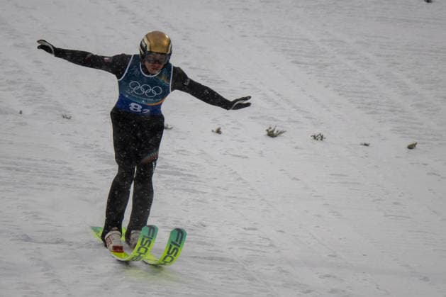 OLYMPICS - Winter Olympic Games, Olympische Spiele, Olympia, OS Milano Cortina 2026 PREDAZZO,ITALY,19.FEB.26 - OLYMPICS, NORDIC SKIING, NORDIC COMBINED, Ski jumping, Skispringen, Ski, nordisch - Winter Olympic Games Milano Cortina 2026, team sprint, large hill. Image shows Aaron Kostner (ITA).  GEPAxpictures xOliverxLerch