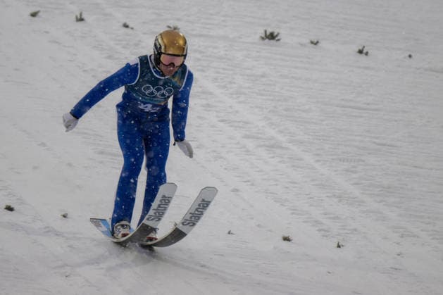 OLYMPICS - Winter Olympic Games, Olympische Spiele, Olympia, OS Milano Cortina 2026 PREDAZZO,ITALY,19.FEB.26 - OLYMPICS, NORDIC SKIING, NORDIC COMBINED, Ski jumping, Skispringen, Ski, nordisch - Winter Olympic Games Milano Cortina 2026, team sprint, large hill. Image shows Vid Vrhovnik (SLO).  GEPAxpictures xOliverxLerch