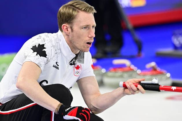CORTINA, ITALY 20260219 Canada s Marc Kennedy during the men s group stage match, round 12, between Canada and Norway in the Olympic curling in Cortina. *** The image is included in the SPORTS PACKAGE. For others PAYMENT IMAGE *** CORTINA ITALY x10030x *** CORTINA, ITALY 20260219 Canada s Marc Kennedy during the men s group stage match, round 12, between Canada and Norway in the Olympic curling in Cortina The image is included in the SPORTS PACKAGE For others PAYMENT IMAGE CORTINA ITALY x10030x  Copyright: xJonasxEkströmer TTx 2026 OLYMPICS MEN S CURLING CANADA-NORWAY
