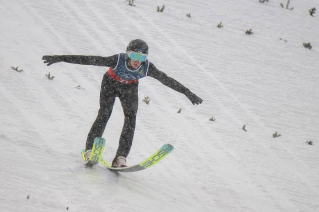 OLYMPICS - Winter Olympic Games, Olympische Spiele, Olympia, OS Milano Cortina 2026 PREDAZZO,ITALY,19.FEB.26 - OLYMPICS, NORDIC SKIING, NORDIC COMBINED, Ski jumping, Skispringen, Ski, nordisch - Winter Olympic Games Milano Cortina 2026, team sprint, large hill. Image shows Ruubert Teder (EST).  GEPAxpictures xOliverxLerch