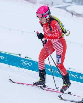 OLYMPICS - Winter Olympic Games, Olympische Spiele, Olympia, OS Milano Cortina 2026 BORMIO,ITALY,19.FEB.26 - OLYMPICS, SKI MOUNTAINEERING - Winter Olympic Games Milano Cortina 2026, sprint race. Image shows Johanna Hiemer (AUT).  GEPAxpictures xHaraldxSteiner