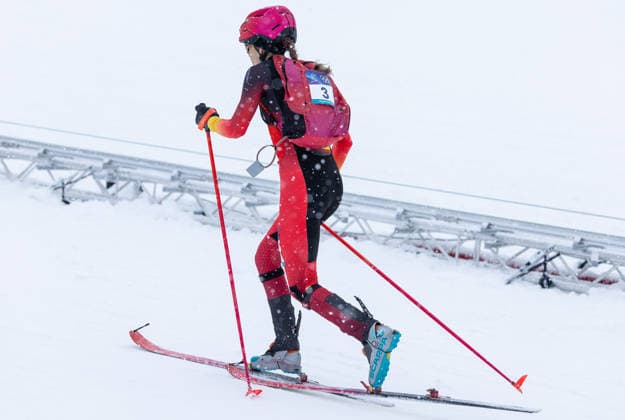 OLYMPICS - Winter Olympic Games, Olympische Spiele, Olympia, OS Milano Cortina 2026 BORMIO,ITALY,19.FEB.26 - OLYMPICS, SKI MOUNTAINEERING - Winter Olympic Games Milano Cortina 2026, sprint race. Image shows Ana Alonso Rodriguez (ESP).  GEPAxpictures xHaraldxSteiner