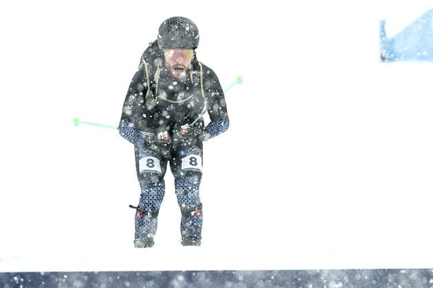 ITALY, LOMBARDY - FEBRUARY 19, 2026: Nikita Filippov of Russia competes in the men s ski mountaineering sprint heats during the 2026 Winter Olympic Games, Olympische Spiele, Olympia, OS on the Stelvio slope of the Bormio Ski Resort in Bormio, Province of Sondrio. Mikhail Tereshchenko TASS  88938745