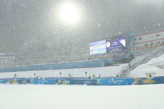 General view, FEBRUARY 19, 2026 - Nordic Combined : Team Sprint during the Milano Cortina 2026 Olympic Winter games, Winterspiele,Spiele, Summer games at Predazzo Ski jumping, Skispringen, Ski, nordisch Stadium in Predazzo, Italy. Noxthirdxpartyxsales  aflo_320463637