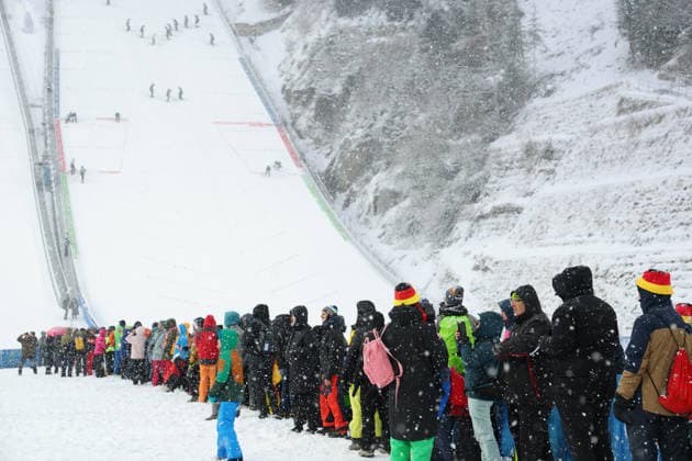 Fans, FEBRUARY 19, 2026 - Nordic Combined : Team Sprint during the Milano Cortina 2026 Olympic Winter games, Winterspiele,Spiele, Summer games at Predazzo Ski jumping, Skispringen, Ski, nordisch Stadium in Predazzo, Italy. Noxthirdxpartyxsales  aflo_320463642