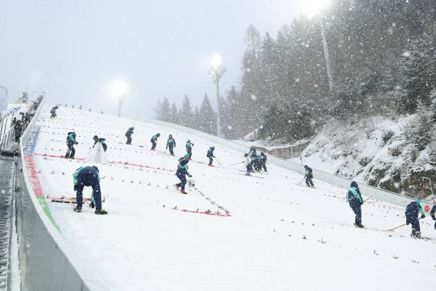 General view, FEBRUARY 19, 2026 - Nordic Combined : Team Sprint during the Milano Cortina 2026 Olympic Winter games, Winterspiele,Spiele, Summer games at Predazzo Ski jumping, Skispringen, Ski, nordisch Stadium in Predazzo, Italy. Noxthirdxpartyxsales  aflo_320463712