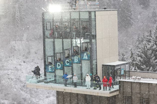 General view, FEBRUARY 19, 2026 - Nordic Combined : Team Sprint during the Milano Cortina 2026 Olympic Winter games, Winterspiele,Spiele, Summer games at Predazzo Ski jumping, Skispringen, Ski, nordisch Stadium in Predazzo, Italy. Noxthirdxpartyxsales  aflo_320463872
