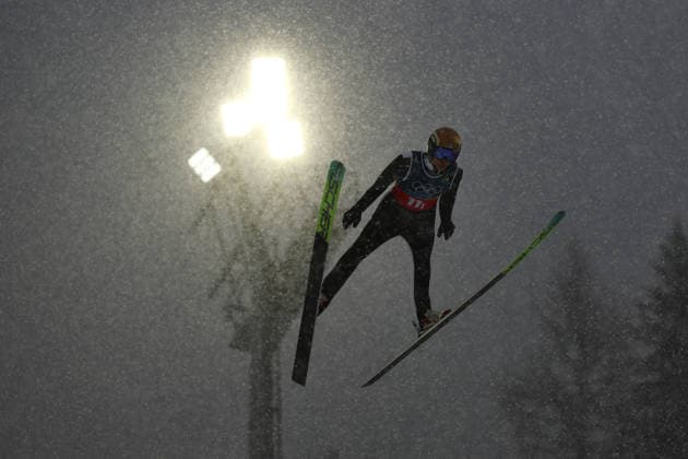HIRVONEN Eero (FIN), FEBRUARY 19, 2026 - Nordic Combined : Team Sprint during the Milano Cortina 2026 Olympic Winter games, Winterspiele,Spiele, Summer games at Predazzo Ski jumping, Skispringen, Ski, nordisch Stadium in Predazzo, Italy. Noxthirdxpartyxsales  aflo_320463978