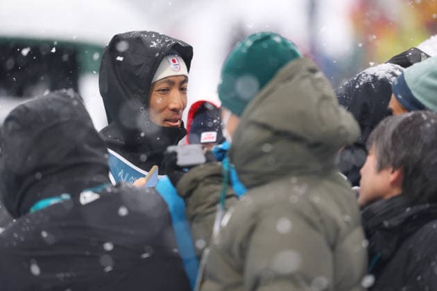 Akito Watabe (JPN), FEBRUARY 19, 2026 - Nordic Combined : Team Sprint during the Milano Cortina 2026 Olympic Winter games, Winterspiele,Spiele, Summer games at Predazzo Ski jumping, Skispringen, Ski, nordisch Stadium in Predazzo, Italy. Noxthirdxpartyxsales  aflo_320464035