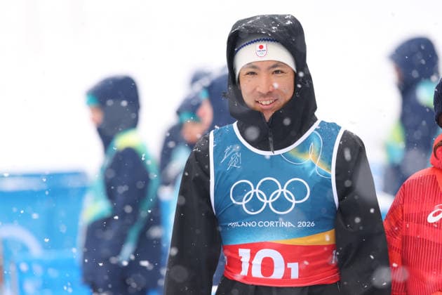 Akito Watabe (JPN), FEBRUARY 19, 2026 - Nordic Combined : Team Sprint during the Milano Cortina 2026 Olympic Winter games, Winterspiele,Spiele, Summer games at Predazzo Ski jumping, Skispringen, Ski, nordisch Stadium in Predazzo, Italy. Noxthirdxpartyxsales  aflo_320464039