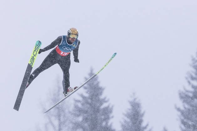 PREDAZZO, ITALY - FEBRUARY 19: Johannes Rydzek (Germany) during the Nordic Combined Team Sprint at the Milano Cortina 2026 Olympics at Predazzo Ski jumping, Skispringen, Ski, nordisch Stadium on day 13 of the Milano Cortina 2026 Olympics on February 19, 2026 in Predazzo, Italy. Editorial use only. Italy Copyright: xSteffiexWunderlx