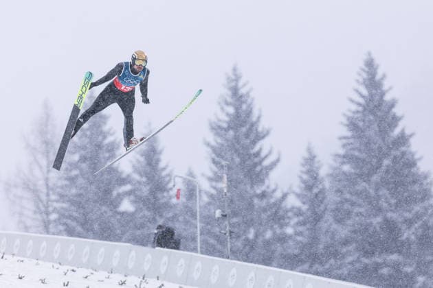 PREDAZZO, ITALY - FEBRUARY 19: Johannes Rydzek (Germany) during the Nordic Combined Team Sprint at the Milano Cortina 2026 Olympics at Predazzo Ski jumping, Skispringen, Ski, nordisch Stadium on day 13 of the Milano Cortina 2026 Olympics on February 19, 2026 in Predazzo, Italy. Editorial use only. Italy Copyright: xSteffiexWunderlx