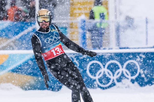 PREDAZZO, ITALY - FEBRUARY 19: Johannes Rydzek (Germany) during the Nordic Combined Team Sprint at the Milano Cortina 2026 Olympics at Predazzo Ski jumping, Skispringen, Ski, nordisch Stadium on day 13 of the Milano Cortina 2026 Olympics on February 19, 2026 in Predazzo, Italy. Editorial use only. Italy Copyright: xSteffiexWunderlx