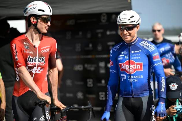 Volta Algarve 2026 Stage 2 FOIA (MONCHIQUE), PORTUGAL - FEBRUARY 19 : Beullens Cedric (BEL) of Lotto Intermarche and Philipsen Jasper (BEL) of Alpecin - Premier Tech during stage 2 of the 52th edition of Volta Algarve an UCI ProSeries 2.Pro cycling road race stage for Men Elite of 147.2 km with start in Portimao and finish in Foia (Monchique) on February 19, 2026 in Foia (Monchique), Portugal, 19 02 2026 ( Motordriver Guy De Vuyst - Foia (Monchique) Portugal  Copyright: xNicoxVereeckenx