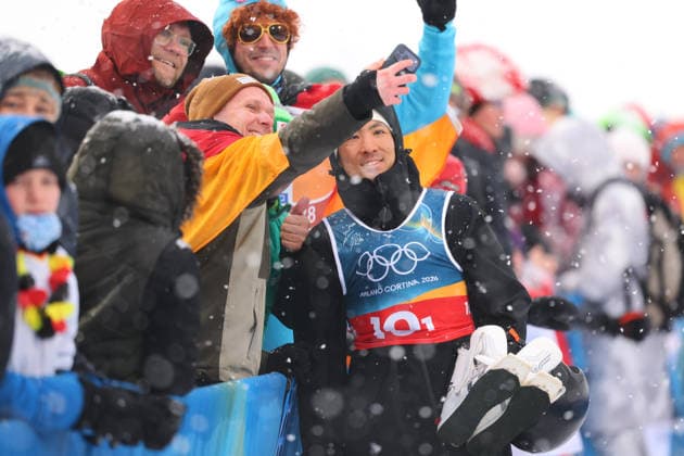 Akito Watabe (JPN), FEBRUARY 19, 2026 - Nordic Combined : Team Sprint during the Milano Cortina 2026 Olympic Winter games, Winterspiele,Spiele, Summer games at Predazzo Ski jumping, Skispringen, Ski, nordisch Stadium in Predazzo, Italy. Noxthirdxpartyxsales  aflo_320464045