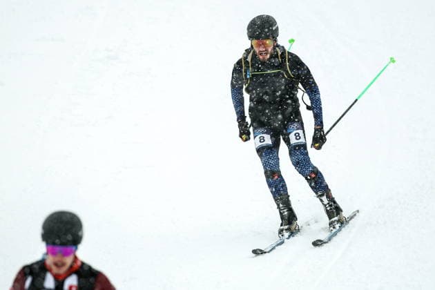 ITALY, LOMBARDY - FEBRUARY 19, 2026: Nikita Filippov of Russia competes in the men s ski mountaineering sprint semifinals during the 2026 Winter Olympic Games, Olympische Spiele, Olympia, OS on the Stelvio slope of the Bormio Ski Resort in Bormio, Province of Sondrio. Mikhail Tereshchenko TASS  88944210