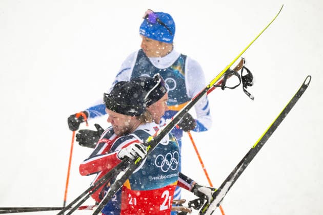 260219 Andreas Skoglund of Norway and Jens Luras Oftebro of Norway after competing in the nordic combined team sprint cross-country skiing during day 12 of the 2026 Winter Olympics on February 19, 2026 in Val di Fiemme. Photo: Maxim Thore BILDBYRAN kod MT MT0997 nordisk kombination nordic combined nordisk kombinert Olympic Games, Olympische Spiele, Olympia, OS olympics winter olympics os ol olympiska spel vinter-os olympiske leker milano cortina 2026 milan cortina 2026 milano cortina 2026 olympic games milano cortina 2026 winter olympic games milano cortina-os milano cortina-ol vinter-ol 12 bbeng norge norway *** 260219 Andreas Skoglund of Norway and Jens Luras Oftebro of Norway after competing in the nordic combined team sprint cross country skiing during day 12 of the 2026 Winter Olympics on February 19, 2026 in Val di Fiemme Photo Maxim Thore BILDBYRAN kod MT MT0997 nordisk kombination nordic combined nordisk kombinert olympic games olympics winter olympics os ol olympiska spel vinter os olympiske leker milano cortina 2026 milan cortina 2026 milano cortina 2026 olympic games milano cortina 2026 winter olympic games milano cortina os milano cortina ol vinter ol 12 bbeng norge norway  Copyright: MAXIMxTHORE BB260219MT015