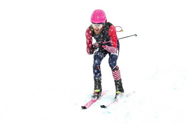 ITALY, LOMBARDY - FEBRUARY 19, 2026: Cameron Smith of the United States competes in the men s ski mountaineering sprint semifinals during the 2026 Winter Olympic Games, Olympische Spiele, Olympia, OS on the Stelvio slope of the Bormio Ski Resort in Bormio, Province of Sondrio 2026 Winter Olympics: Ski Mountaineering  - ZUMAt113 20260219_zaa_t113_258 Copyright: xMikhailxTereshchenkox