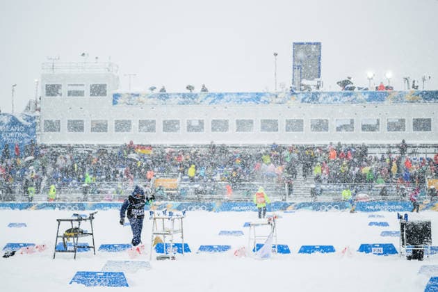 260219 Heavy snow during the nordic combined team sprint cross-country skiing during day 12 of the 2026 Winter Olympics on February 19, 2026 in Val di Fiemme. Photo: Maxim Thore BILDBYRAN kod MT MT0997 nordisk kombination nordic combined nordisk kombinert Olympic Games, Olympische Spiele, Olympia, OS olympics winter olympics os ol olympiska spel vinter-os olympiske leker milano cortina 2026 milan cortina 2026 milano cortina 2026 olympic games milano cortina 2026 winter olympic games milano cortina-os milano cortina-ol vinter-ol 12 bbeng snö *** 260219 Heavy snow during the nordic combined team sprint cross country skiing during day 12 of the 2026 Winter Olympics on February 19, 2026 in Val di Fiemme Photo Maxim Thore BILDBYRAN code MT MT0997 nordic combined nordic combined nordic combined olympic games olympics winter olympics os ol olympiska spel vinter os olympiske leker milano cortina 2026 milan cortina 2026 milano cortina 2026 olympic games milano cortina 2026 winter olympic games milano cortina os milano cortina ol vinter ol 12 bbeng snö  Copyright: MAXIMxTHORE BB260219MT042
