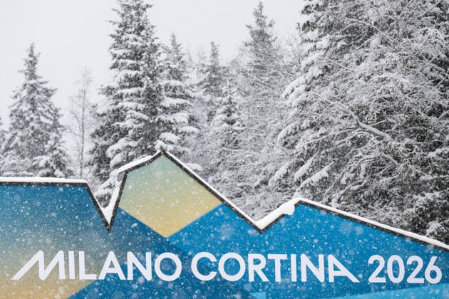 260219 A sign for Milano Cortina 2026 is seen through snowfall during day 13 of the 2026 Winter Olympics on February 19, 2026 in Anterselva. Photo: Mathias Bergeld BILDBYRAN kod MB MB1338 skidskytte biathlon skiskyting Olympic Games, Olympische Spiele, Olympia, OS olympics winter olympics os ol olympiska spel vinter-os olympiske leker milano cortina 2026 milan cortina 2026 milano cortina 2026 olympic games milano cortina 2026 winter olympic games milano cortina-os milano cortina-ol vinter-ol 13 bbeng träning training genre snö snöfall *** 260219 A sign for Milano Cortina 2026 is seen through snowfall during day 13 of the 2026 Winter Olympics on February 19, 2026 in Anterselva Photo Mathias Bergeld BILDBYRAN code MB MB1338 biathlon biathlon olympic games olympics olympics winter olympics os ol olympic games winter os olympic games milano cortina 2026 milan cortina 2026 milano cortina 2026 olympic games milano cortina 2026 winter olympic games milano cortina os milano cortina ol winter ol 13 bbeng training training genre snow snowfall  Copyright: MATHIASxBERGELD BB260219MB043