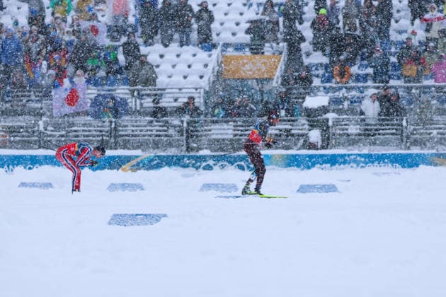 Olympische Winterspiele Milano Cortina 2026 Nordische Kombination Teamsprint am 19.02.2026 im Tesero Cross-Country Skiing Stadium in Cortina d™Ampezzo Johannes Rydzek ( Deutschland ), vorne *** Olympic Winter Games Milano Cortina 2026 Nordic Combined Team Sprint on 19 02 2026 at the Tesero Cross Country Skiing Stadium in Cortina d™Ampezzo Johannes Rydzek Germany , front xMSx