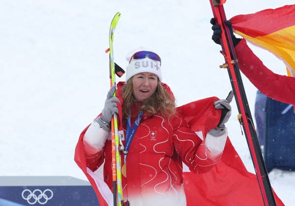 Milano Cortina 2026 - XXV Olympic Winter games, Winterspiele,Spiele, Summer games Bormio - Italy 19 February,2026 Woman s Ski Mountaineering Final Image Show: Gold Medal Fatton M. SUI  Copyright: xSergioxBisi IPAxSportx xipa-agency.netx xx IPA_71731121 IPA_Agency_IPA71731121