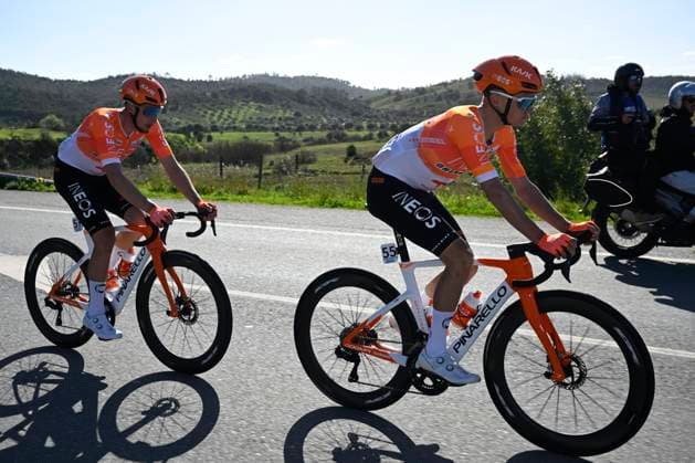 Volta Algarve 2026 Stage 2 FOIA (MONCHIQUE), PORTUGAL - FEBRUARY 19 : Jungels Bob (LUX) of INEOS Grenadiers, De Plus Laurens (BEL) of INEOS Grenadiers during stage 2 of the 52th edition of Volta Algarve an UCI ProSeries 2.Pro cycling road race stage for Men Elite of 147.2 km with start in Portimao and finish in Foia (Monchique) on February 19, 2026 in Foia (Monchique), Portugal, 19 02 2026 ( Motordriver Guy De Vuyst - Foia (Monchique) Portugal  Copyright: xNicoxVereeckenx
