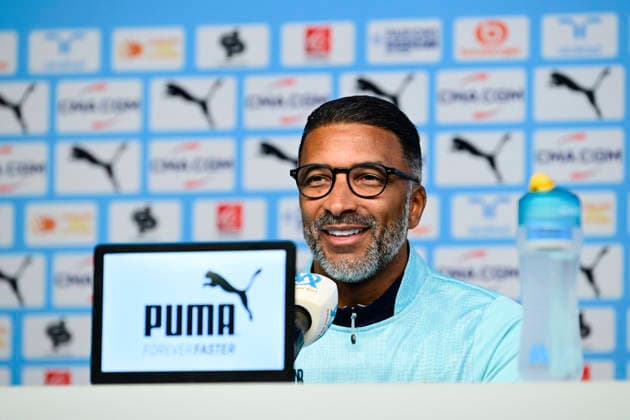 FOOTBALL : Presentation Habib Beye - 19 02 2026 - Marseille press conference, PK, Pressekonferenz of Habib Beye, new coach of Olympique de Marseille, on February, 19 2026 at the Robert Louis Dreyfus Centre. MarseilleFrance  Copyright: xWilliamxCannarellax