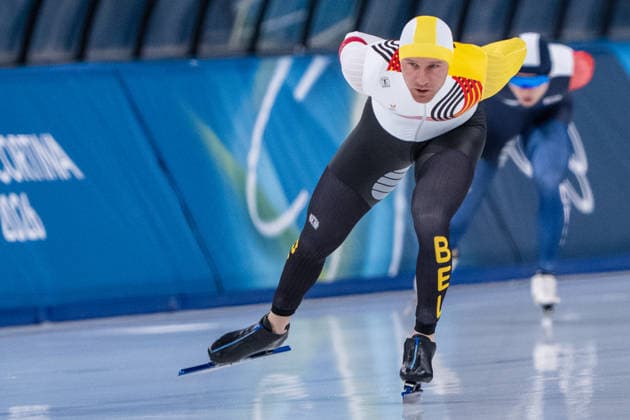 2026-02-19 - Milano Cortina 2026 Winter Olympics Speed skating, Eisschnelllauf 1500m Men MILAN, ITALY - FEBRUARY 19: Mathias Voste of Belgium, Jae-Won Chung of Republic of Korea during the Speed Skating 1500m Men on day 15 of the Milano Cortina 2026 Winter Olympics at the Milano Speed Skating Arena on February 19, 2026 in Milan, Italy Milan Milano Speed Skating Arena Italy Content not available for redistribution in The Netherlands directly or indirectly through any third parties. Copyright: xAndrexWeeningx
