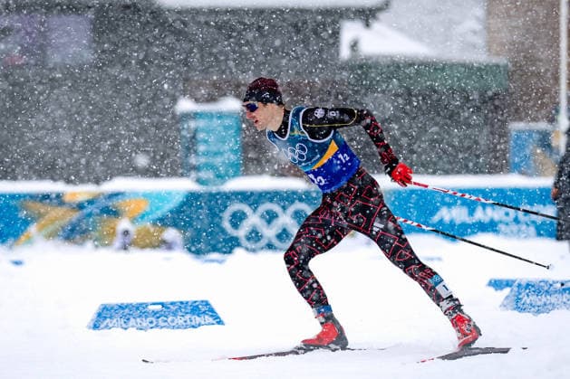 OLYMPICS - Winter Olympic Games, Olympische Spiele, Olympia, OS Milano Cortina 2026 TESERO,ITALY,19.FEB.26 - OLYMPICS, NORDIC SKIING, NORDIC COMBINED, CROSS COUNTRY - Winter Olympic Games Milano Cortina 2026, team sprint, 2x7.5km. Image shows Vinzenz Geiger (GER).  GEPAxpictures xMatthiasxTrinkl