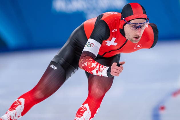 2026-02-19 - Milano Cortina 2026 Winter Olympics Speed skating, Eisschnelllauf 1500m Men MILAN, ITALY - FEBRUARY 19: Livio Wenger of Switzerland during the Speed Skating 1500m Men on day 15 of the Milano Cortina 2026 Winter Olympics at the Milano Speed Skating Arena on February 19, 2026 in Milan, Italy Milan Milano Speed Skating Arena Italy Content not available for redistribution in The Netherlands directly or indirectly through any third parties. Copyright: xAndrexWeeningx