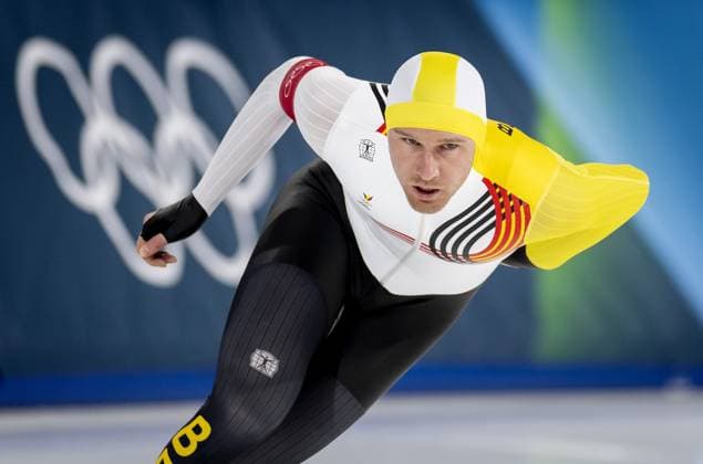 MILAN - Mathias Voste of Belgium during the 1500 meters long track Speed skating, Eisschnelllauf at the Milan Speed Skating Stadium at the Milan Winter Olympics. ROBIN VAN LONKHUIJSEN ANP xVIxANPxSportx xxANPxIVx 551189626 originalFilename: 551189626.jpg